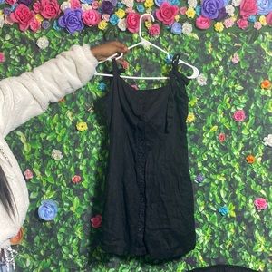 Black button down dress